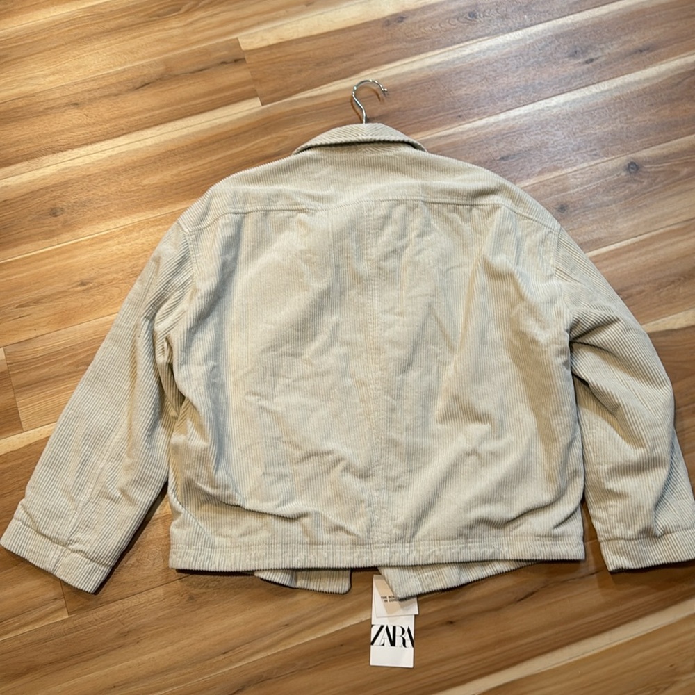OVERSIZED CORDUROY BLAZER Ecru ZARA - Picture 7 of 7